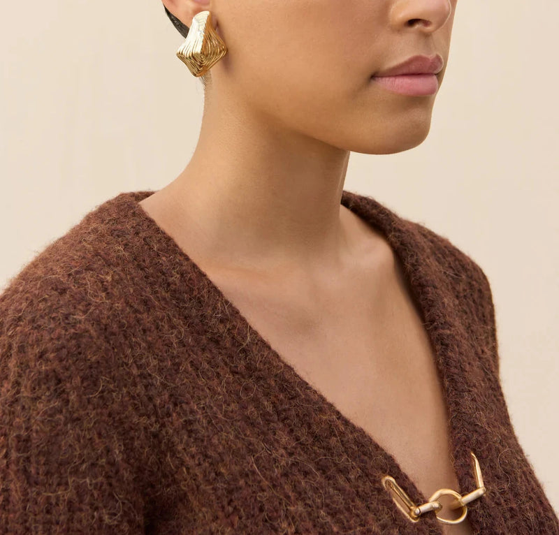 Cult Gaia - Relic Earring - Shiny Brass