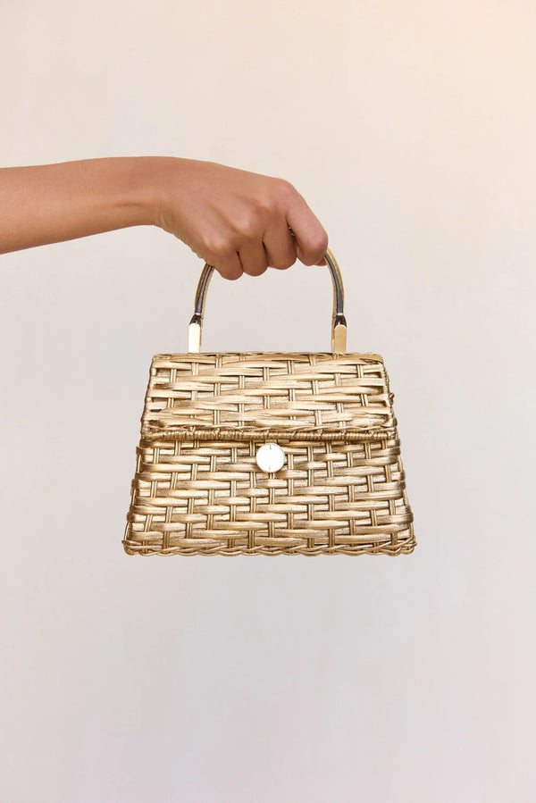 Cult Gaia - Nano Sybil Crossbody Bag - Brushed Brass