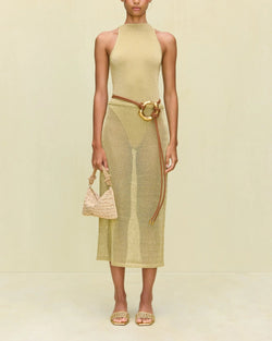 Cult Gaia - Anura Knit Skirt - Gold