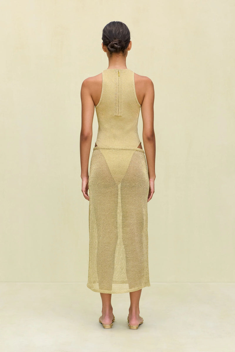 Cult Gaia - Cassius Knit Bodysuit - Gold