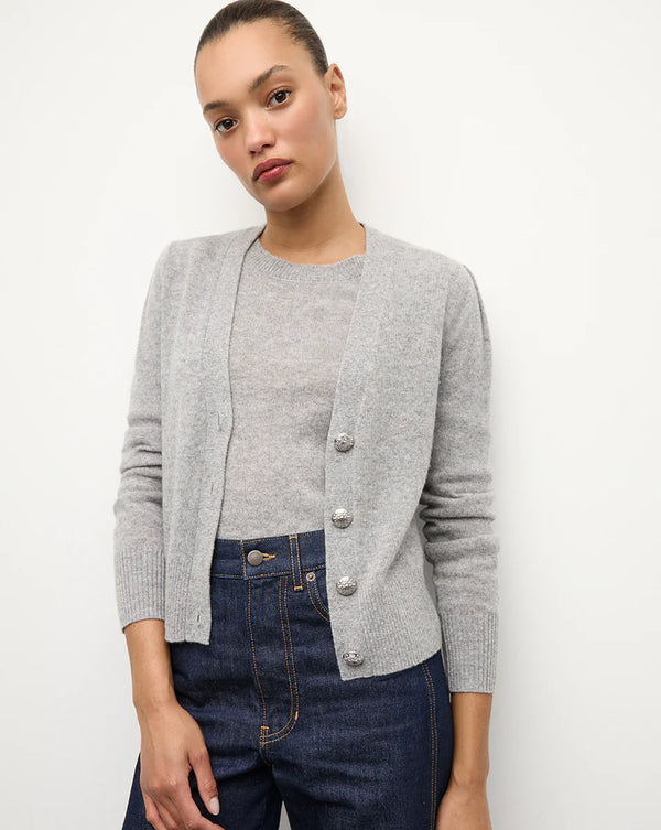 Veronica Beard - Solene Cashmere Cardigan - Heather Grey