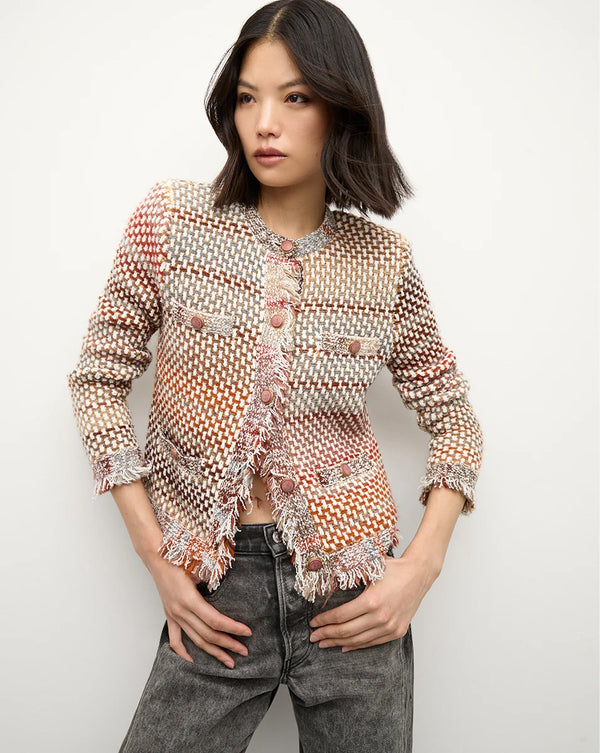 Veronica Beard - Sariyah Knit Jacket - Red Multi