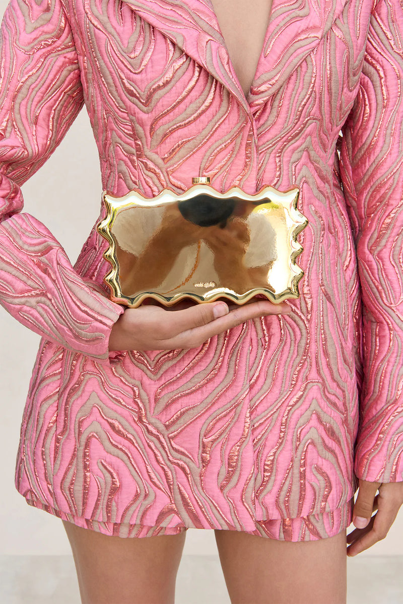 Cult Gaia - Paloma Clutch - Shiny Gold