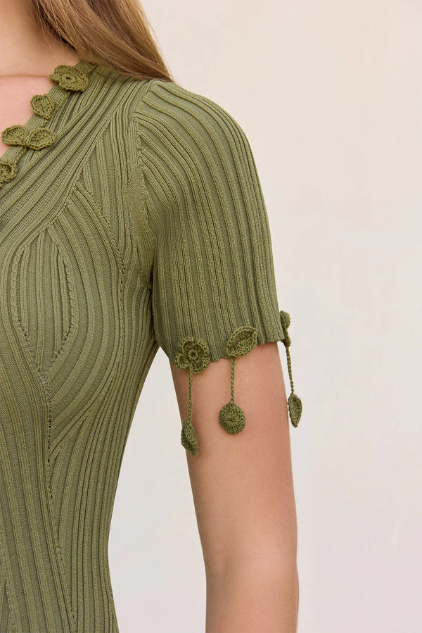 Cult Gaia - Zahara Knit Cardigan - Cedar