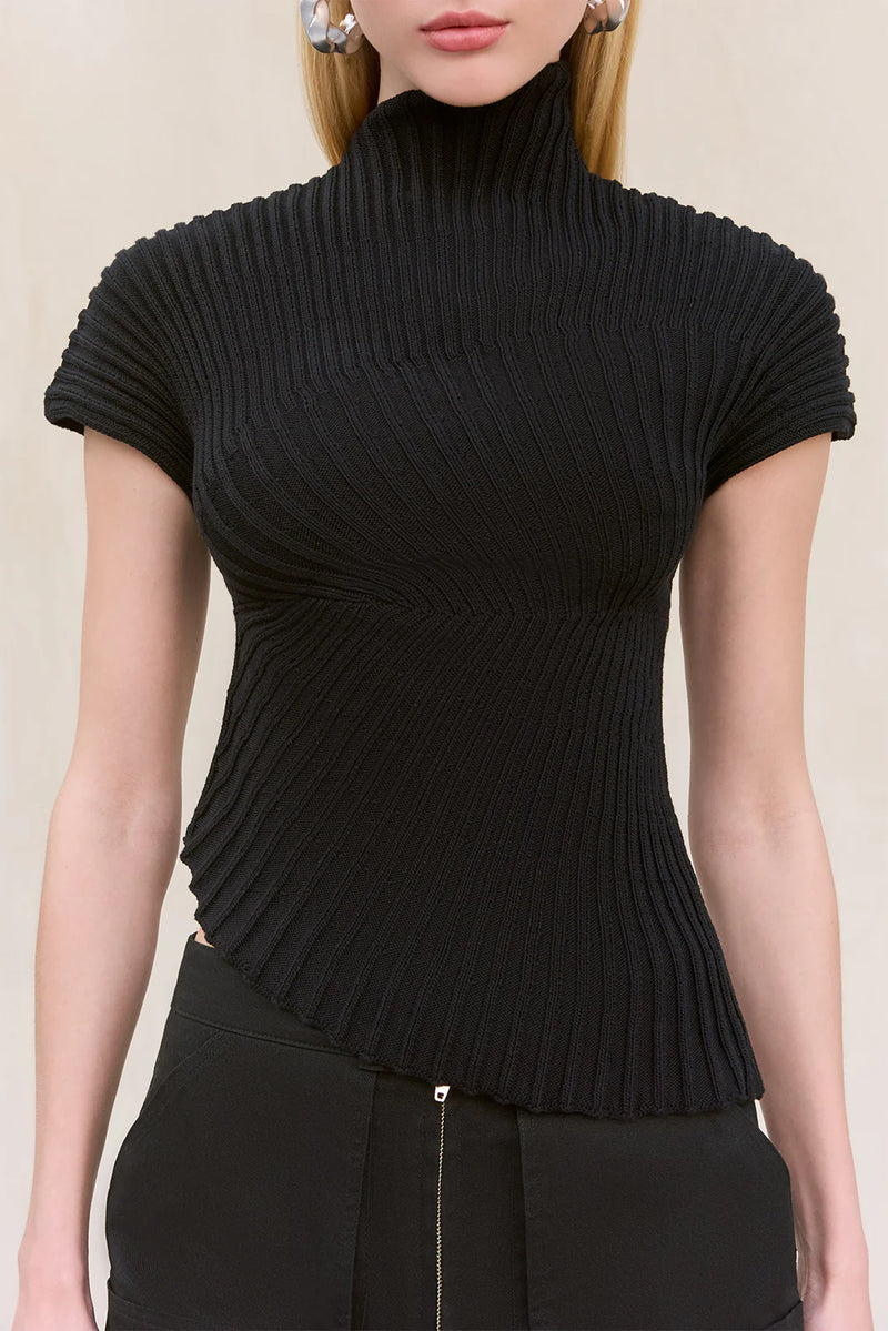 Cult Gaia - Annemie Knit Top - Black