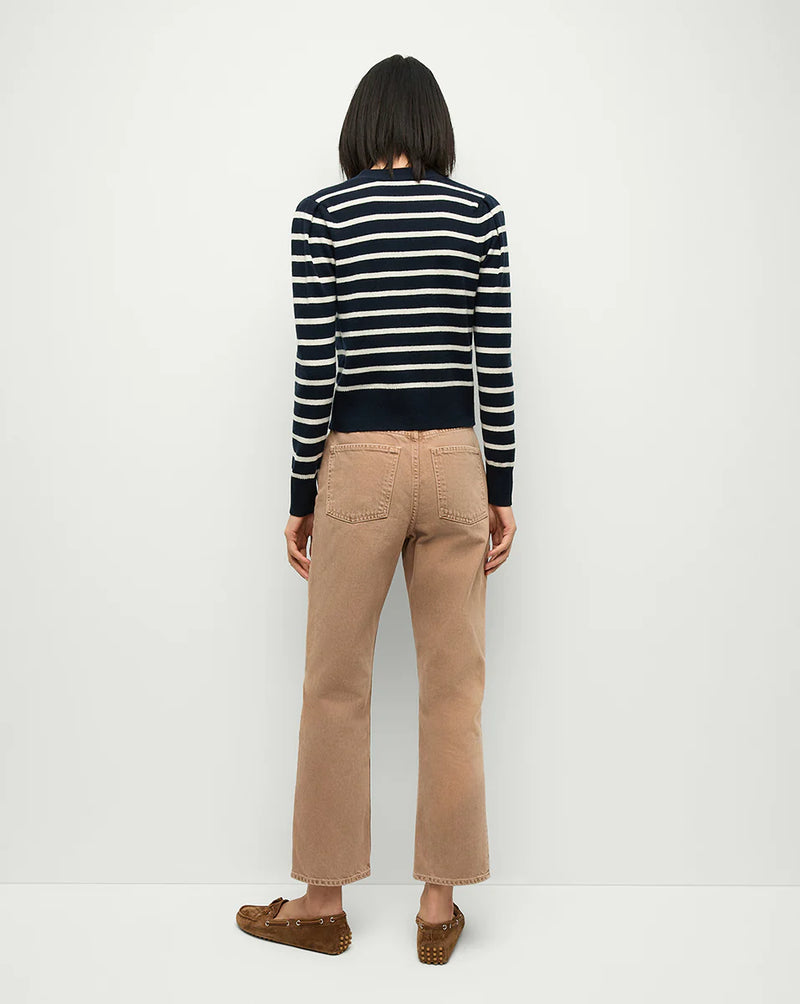 Veronica Beard - Solene Cashmere Striped Cardigan - Navy/Ivory