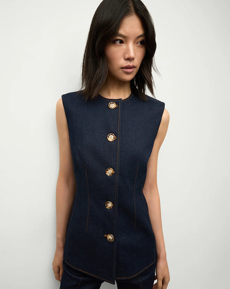 Veronica Beard - Jessup Denim Vest - Dark Oxford