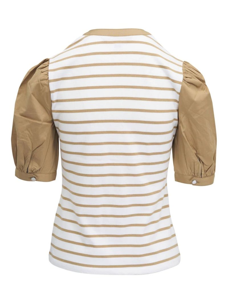 Veronica Beard - Kellie Top - White/Khaki