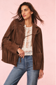 LoveShackFancy - Geraline Suede Fringe Jacket - Fresh Espresso