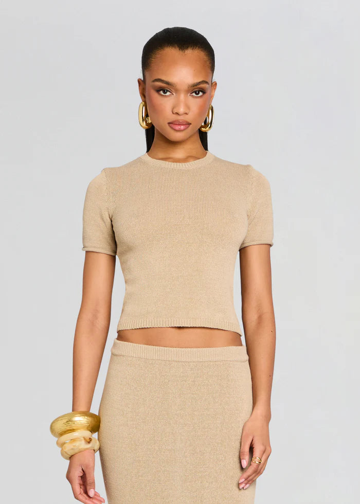 SER.O.YA - Clare Knit Baby Tee - Stone