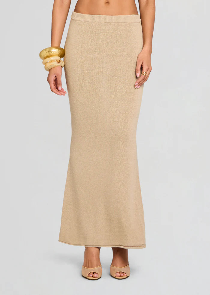SER.O.YA - Kora Knit Maxi Skirt - Stone
