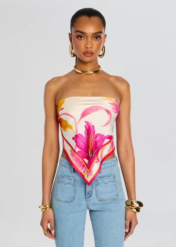 Retrofete - Alivia Silk Top - Bianco Primavera