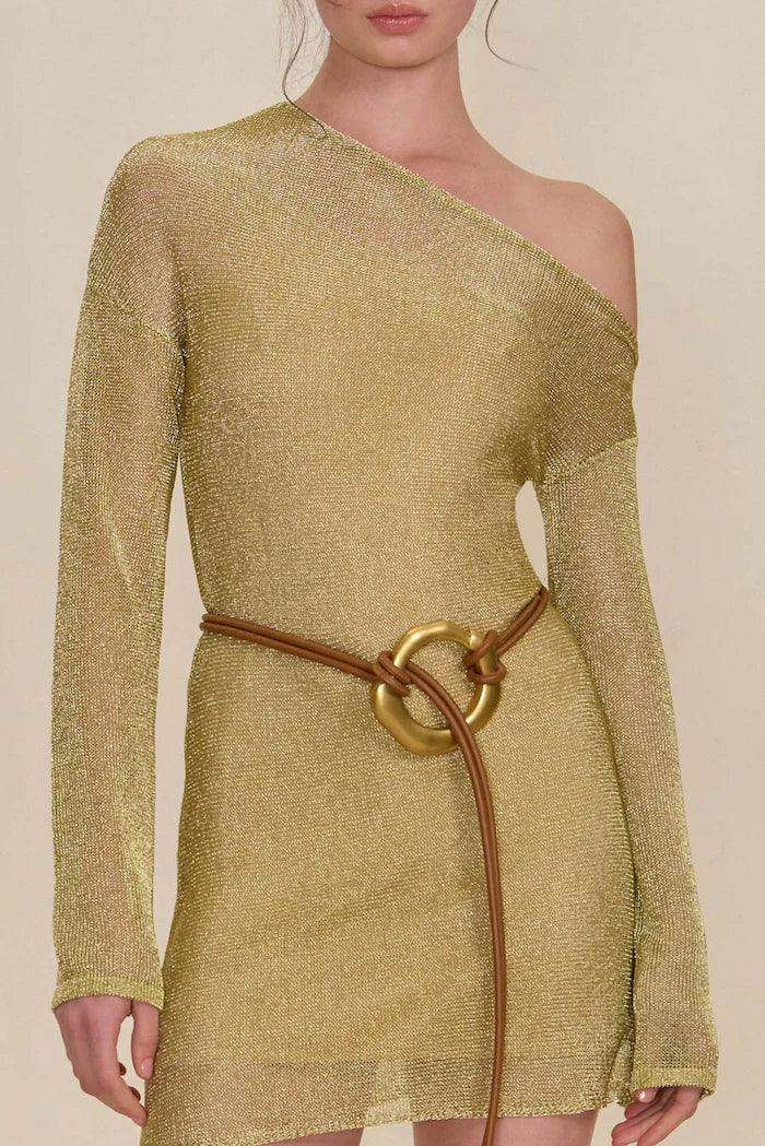 Cult Gaia - Karishma Knit Dress - Gold Cult Gaia - Karishma Knit Dress - Gold