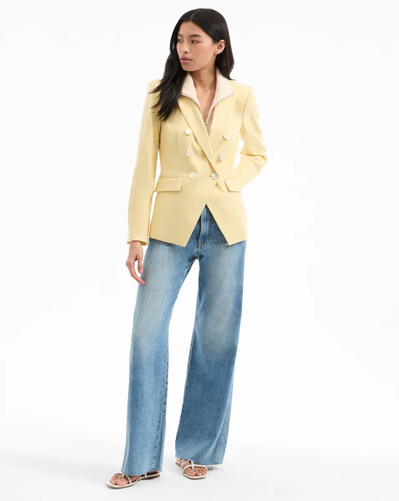 Veronica Beard - Miller Stretch-Linen Dickey Jacket - Chamomile