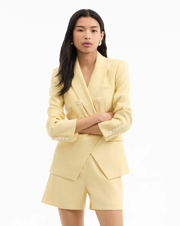 Veronica Beard - Miller Stretch-Linen Dickey Jacket - Chamomile