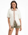 Veronica Beard - Jadine Half-Sleeve Cardigan - Dove