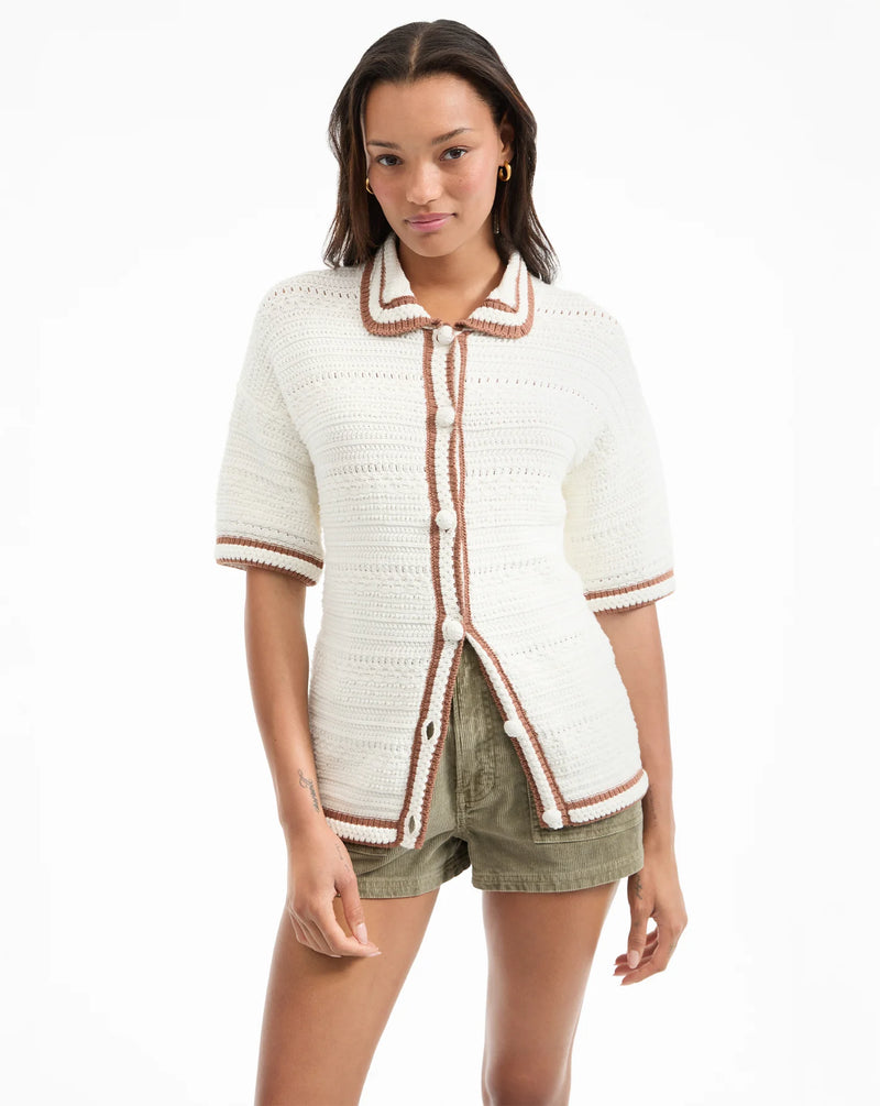 Veronica Beard - Jadine Half-Sleeve Cardigan - Dove