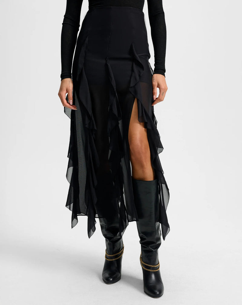 Veronica Beard - Ava Silk Maxi Skirt - Black