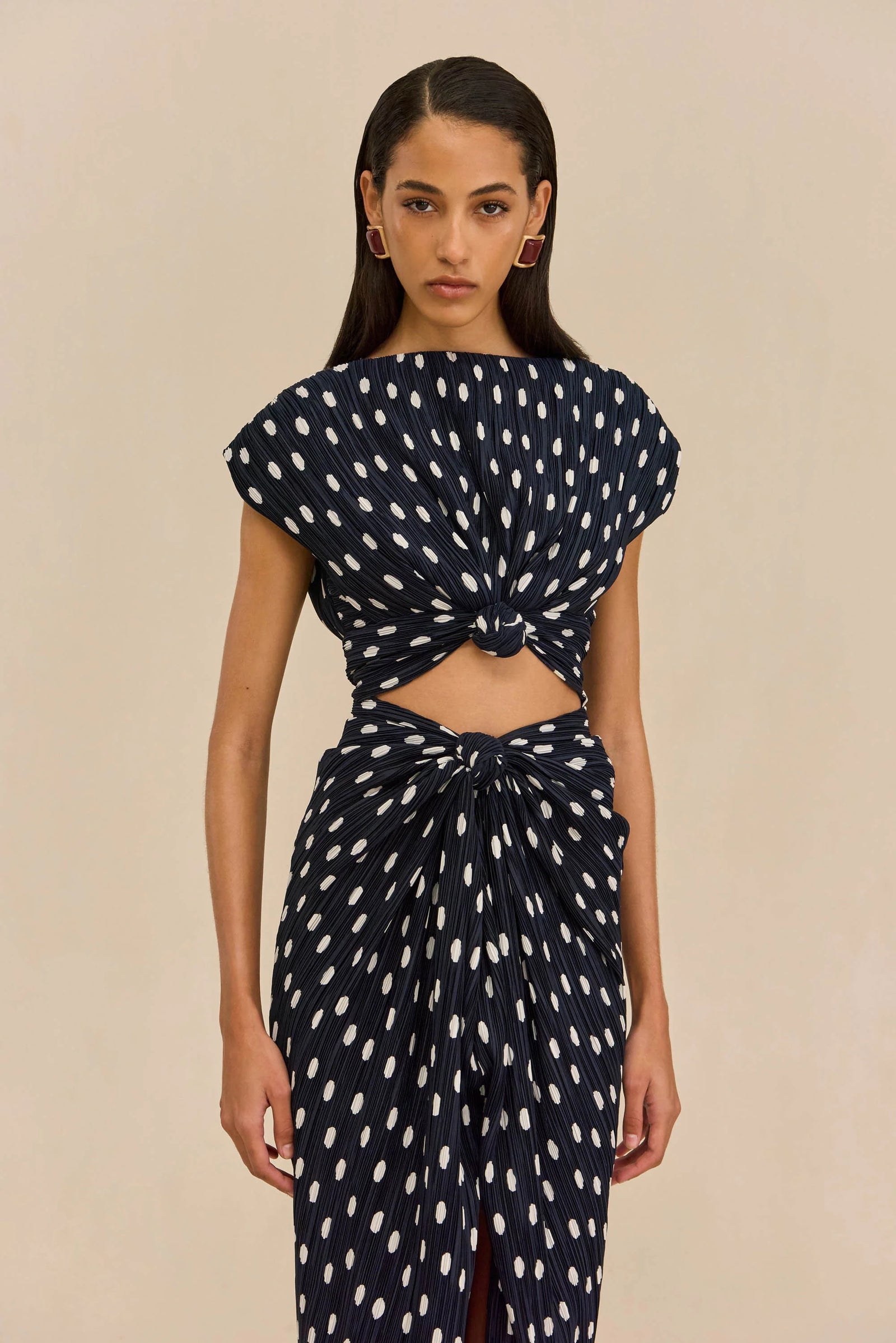 Cult Gaia - Aira Dress - Small Dot Deep Lake
