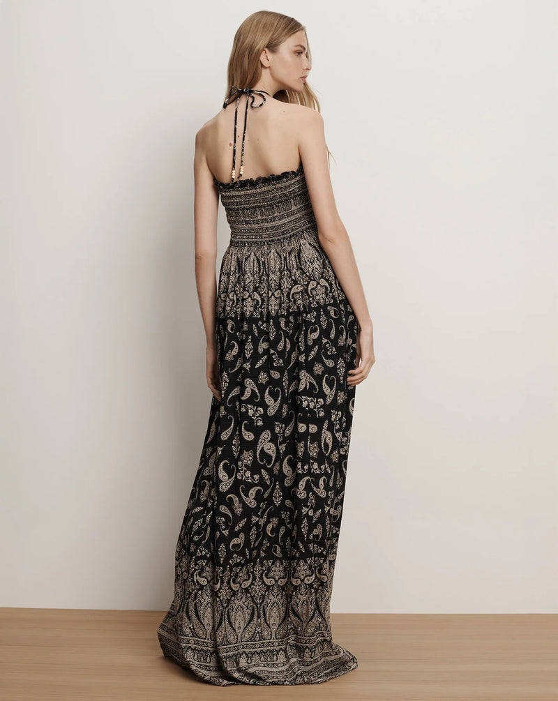 Veronica Beard - Ayanna Halter Maxi Dress - Black Multi
