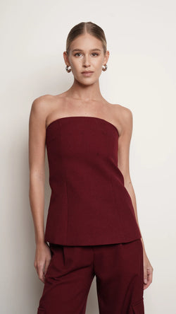 Parentezi - Ayle Bustier - Burgundy