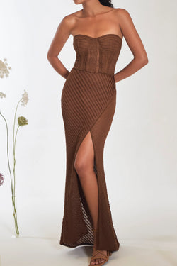 Charo Ruiz - Fae Long Dress - Brown