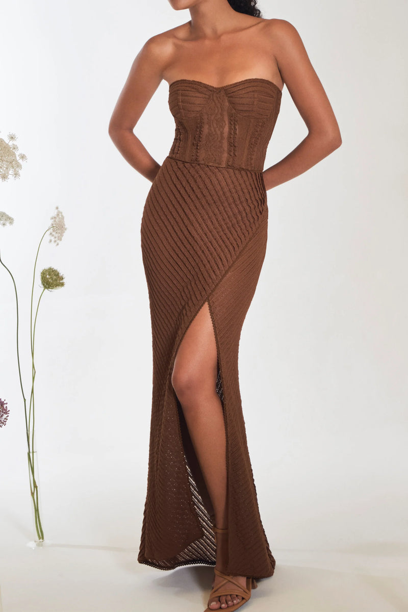 Charo Ruiz - Fae Long Dress - Brown