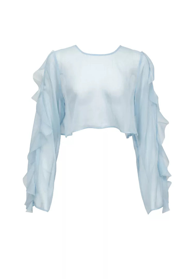 Shani Shemer - Thoma Cropped Shirt - Baby Blue