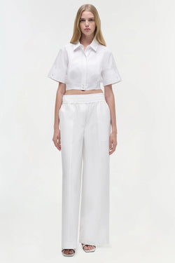 Simkhai - Olly Double Waistband Pant - White