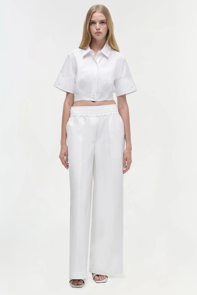 Simkhai - Olly Double Waistband Pant - White