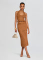 Retrofete - Leony Crochet Skirt - Metallic Rust