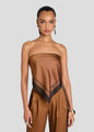 SER.O.YA - Hark Satin Top - Bosun Brown Tile
