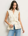 Veronica Beard - Townes Eyelet Vest - Dove