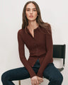 Veronica Beard - Lira Pointelle Cardigan - Burgundy