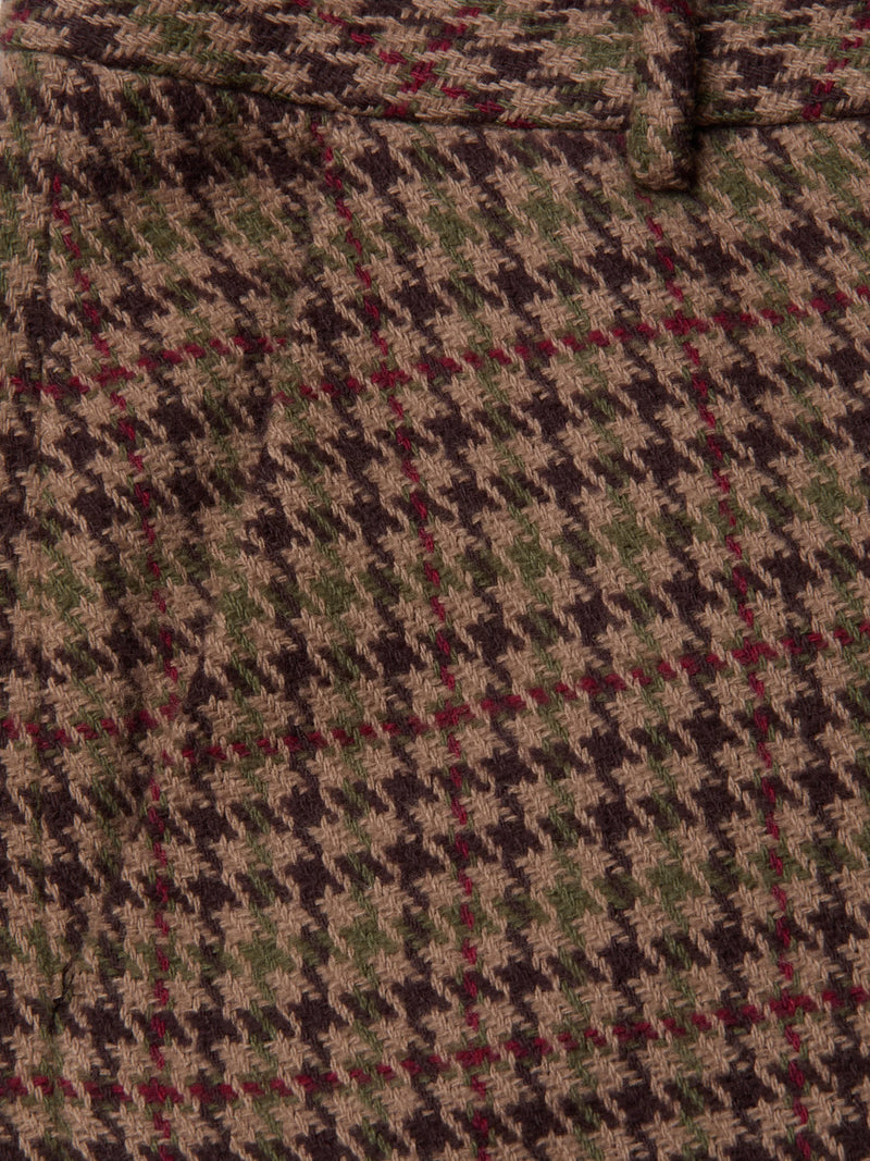 L'agence - Pilar Houndstooth Wide-Leg Pant - Dark Brown Multi Houndstooth