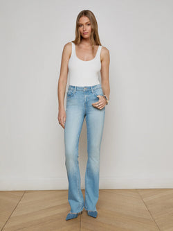 L'agence - Ruth H/R Straight-Leg Jean - Barker