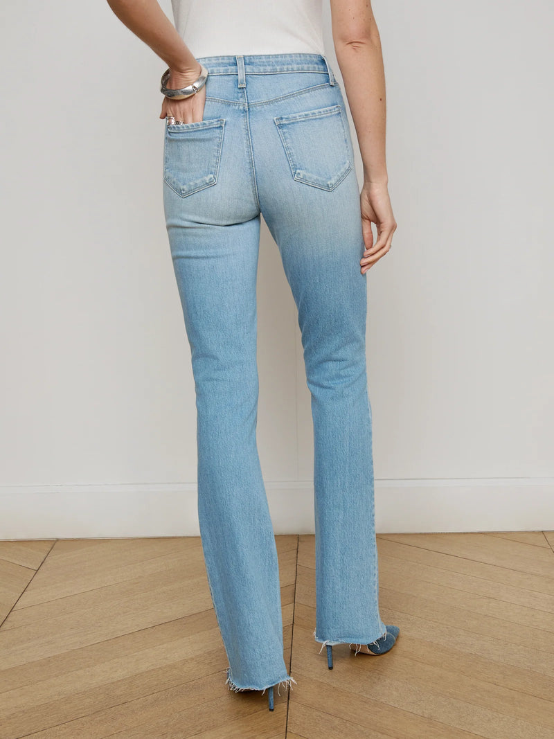 L'agence - Ruth H/R Straight-Leg Jean - Barker