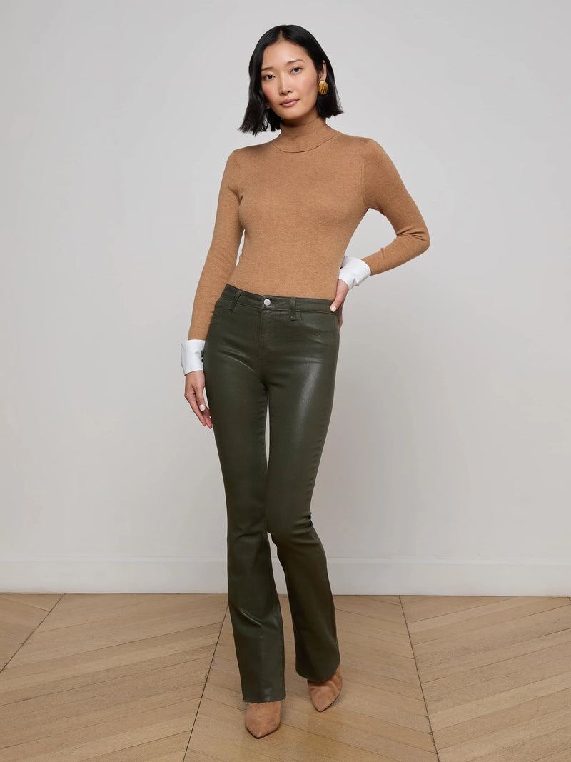 L'agence - Ruth Straight-Leg Jean - Deep Olive Coated