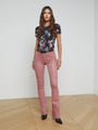 L'agence - Ruth H/R Straight Raw Hem - Mauve Rose Coated