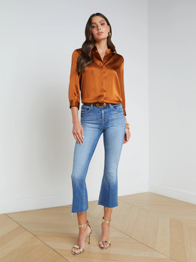 L’agence - Kendra H/R Cropped Flare Jean - Gardena