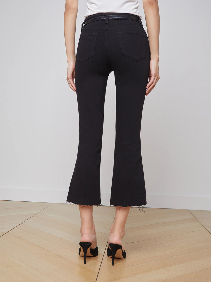 L’agence - Kendra Cropped Flare Jean - Black Noir