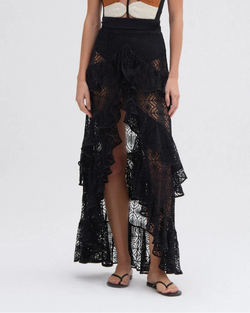 Patbo - Pine Beach Lace Maxi Skirt - Black