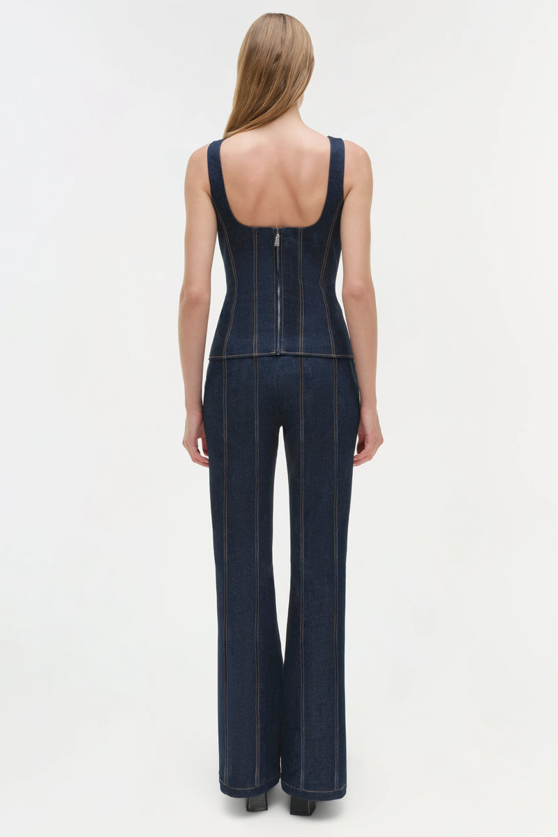 Simkhai - Lachlan Denim Bustier Top - Twilight