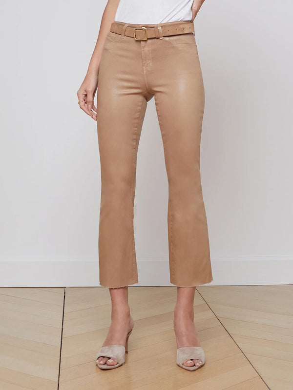 L’agence - Kendra Crop Flare - Cappuccino Coated