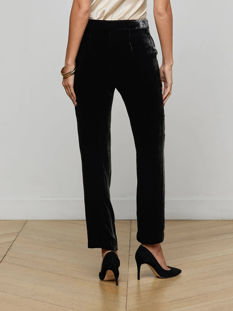L'agence - Rebel Velvet Trouser - Black