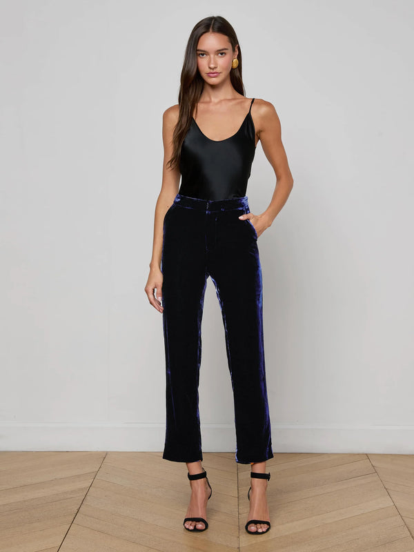 L'agence - Rebel Velvet Trouser - Midnight