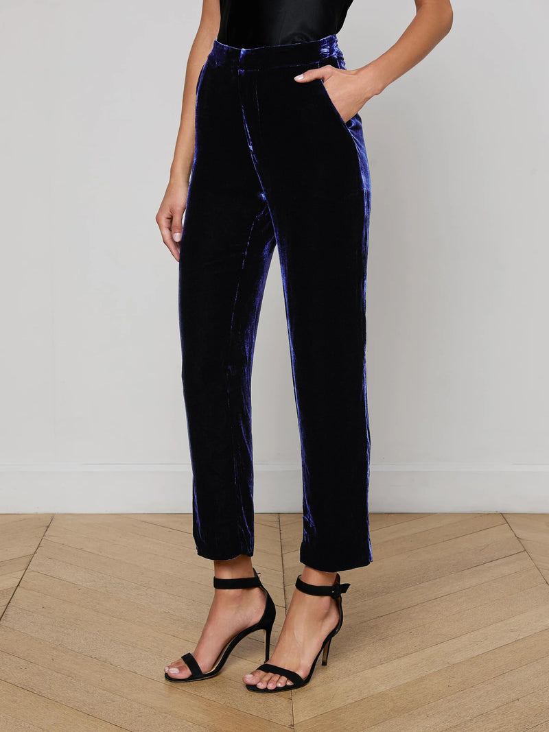 L'agence - Rebel Velvet Trouser - Midnight