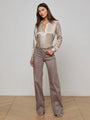 L'agence - Clayton Coated Wide-Leg Jean - Driftwood Coated