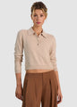 Alice + Olivia - Trevor Cashmere Polo - Oatmeal Heather