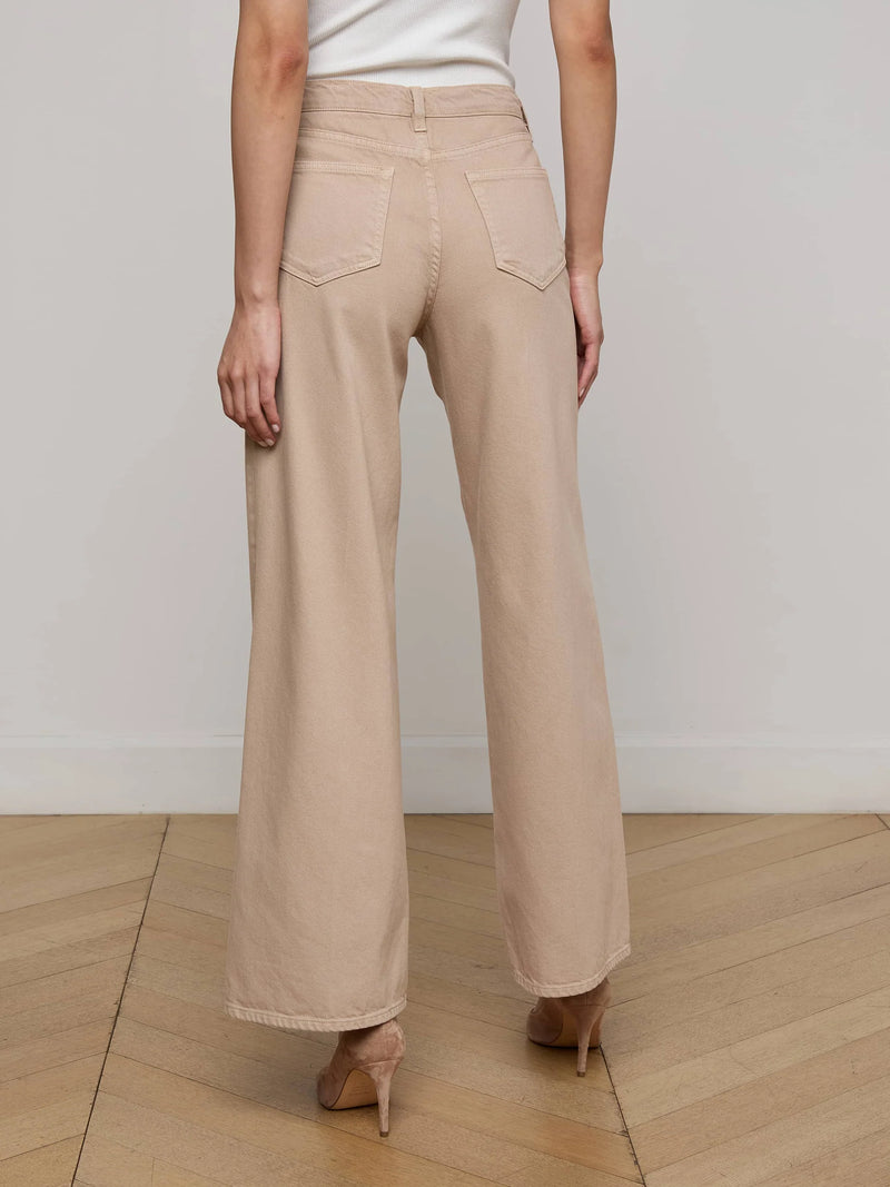 L'agence - Alicent Wide-Leg Jean - Pale Khaki